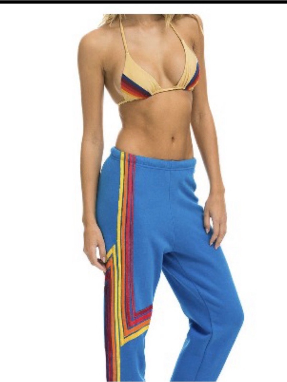 Aviator Nation Blaze 4 Sweatpants Ocean Limited Edition Size XS